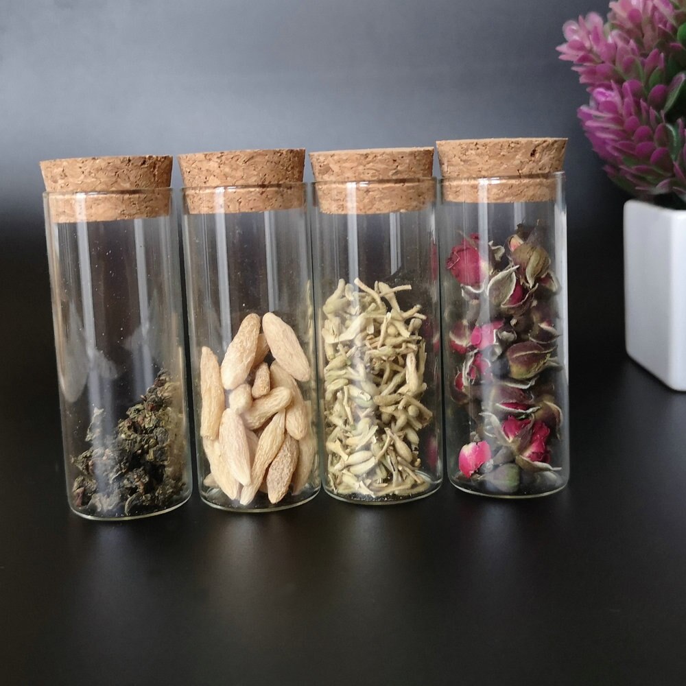 Tubes à essai transparents avec bouchon en liège, 50 pièces/lot, 30x75mm 35ml, bouteilles de souhait en verre pour décoration de mariage et de