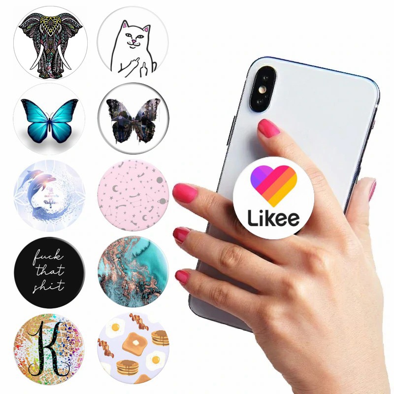 Runde Finger Popping Telefon Halter попсокет für Smartphones und Tabletten Telefon Stehen tasche buchse Halterung Montieren