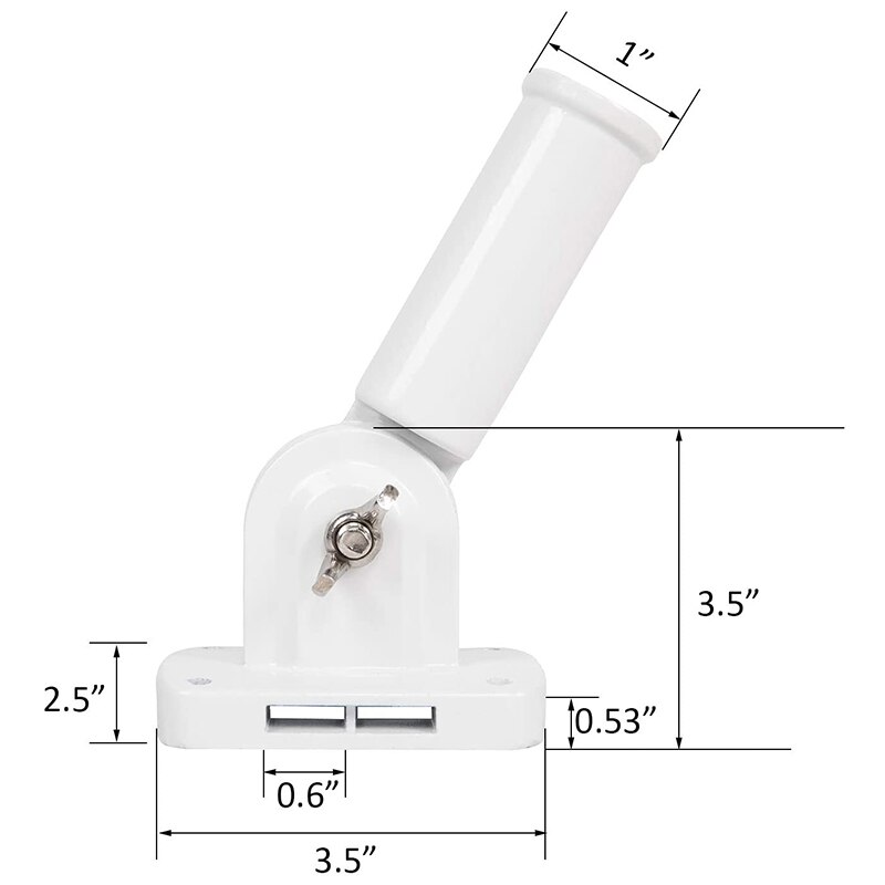 2 In 1 Multifunctionele Verstelbare Vlaggenmast Beugel Heavy Duty Aluminium Alle Weer Vlag Houder Wind Slip