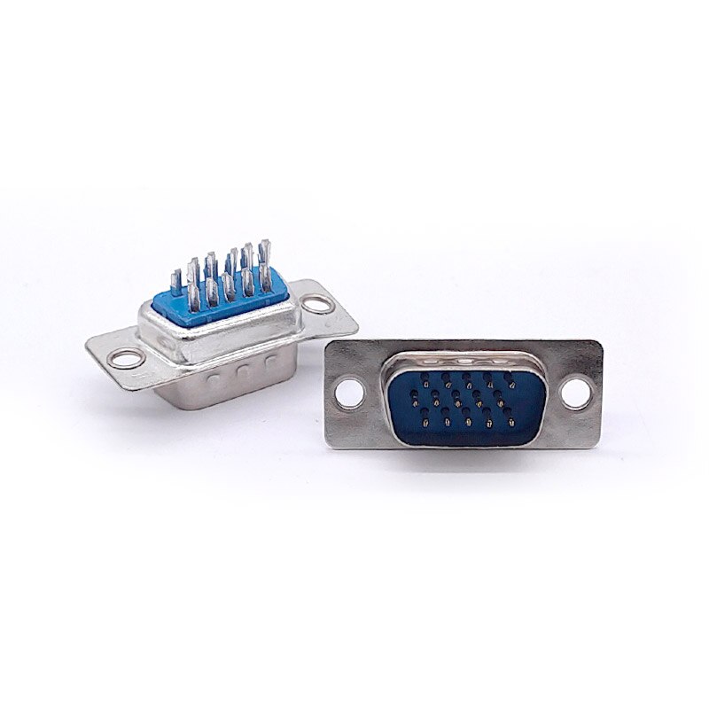Connecteur de fil à souder DB15, 15 broches à trous, adaptateur VGA à 3 rangées, prise mâle femelle, port série, terminal soudé