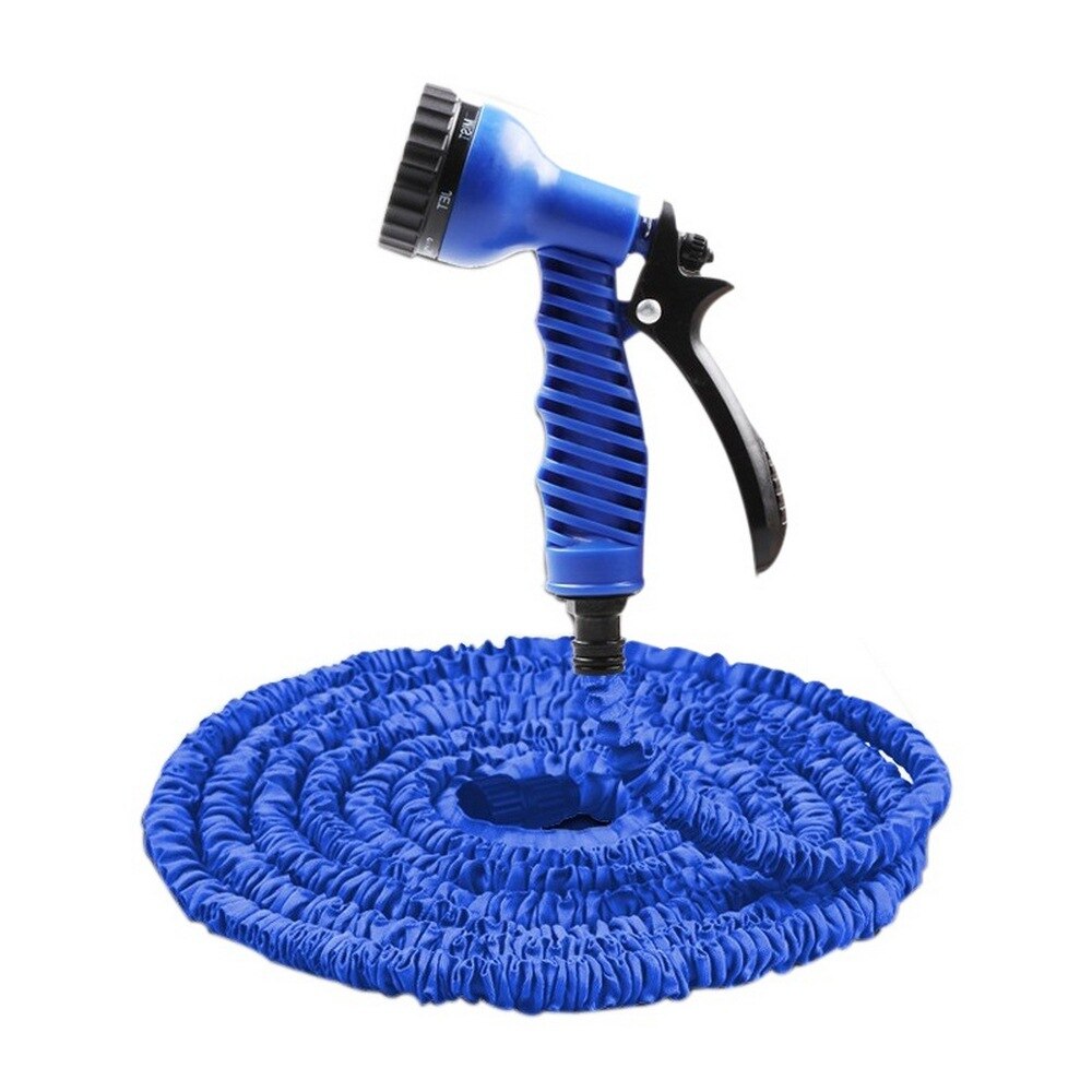 Garden Hose Expandable Flexible Water Hose 25FT-250FT EU Hose Plastic Hoses Pipe With Spray Gun To Watering Car Wash Spray: 25ft / Blue