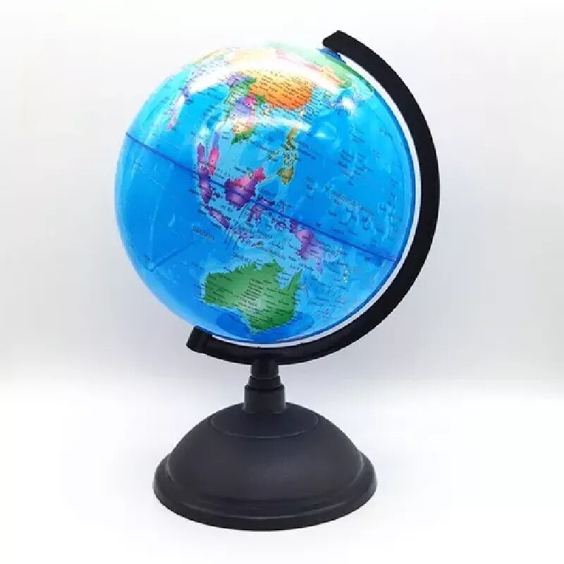 20 cm English HD Globe World Map Geography Teaching Students Smart Map Teaching Decoration Home Decoration Products: Blue