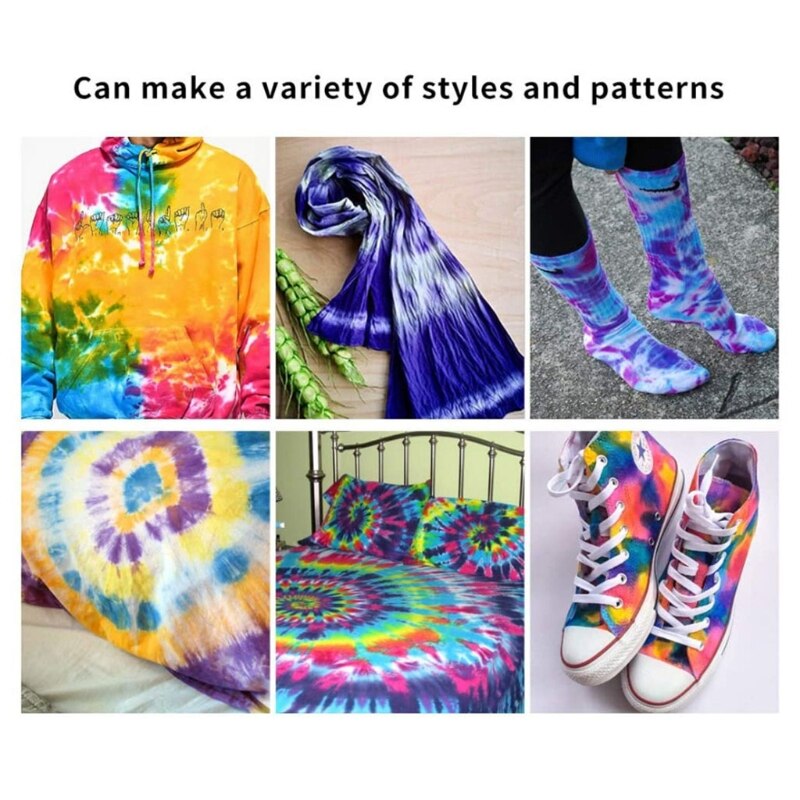 DIY Tie Dye Kit Kids Tie Dye Art Set One-Step Adults Fabrics Dye Paints Supplies B85E