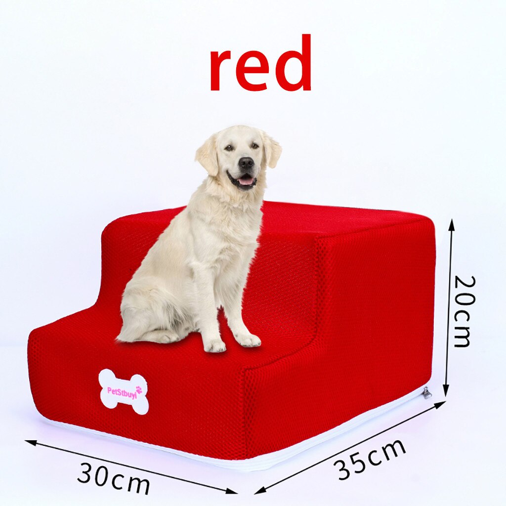 Pet Bed Stairs Pet Stairs Breathable Mesh Foldable Pet Stairs Detachable Dog Ramp 2 Steps Ladder for Small Dogs Puppy Cat Bed: K