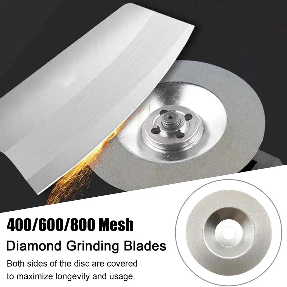Disque d'affûtage en diamant émeri, meule d'affûtage, outils électriques à grain 400, 600/800, outils de polissage, accessoires de meuleuse d'angle, 1PC
