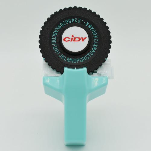 C101 Mini DIY Manual Typewriter Tape Capital Letter Disk Embossing Label Maker 3D Embossing Effect For Calendar Papers r57: light blue