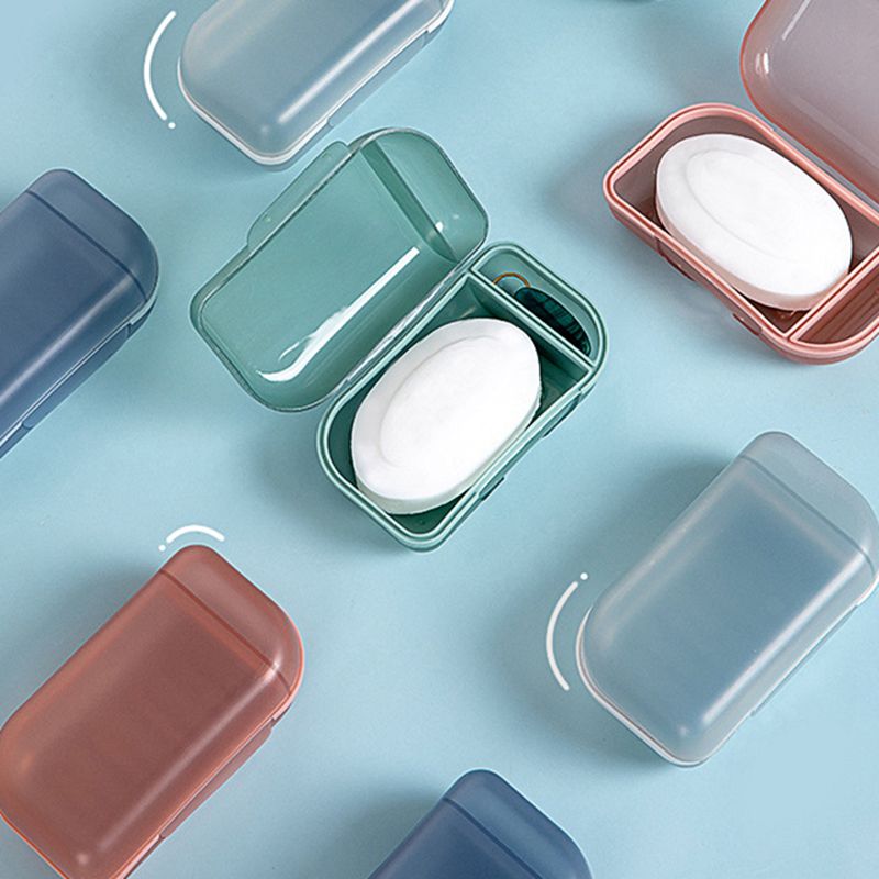 Travel Soap Box With Lid Sealed Soap Box Portable Soap Box Multi-function Multi-compartment Storage Box