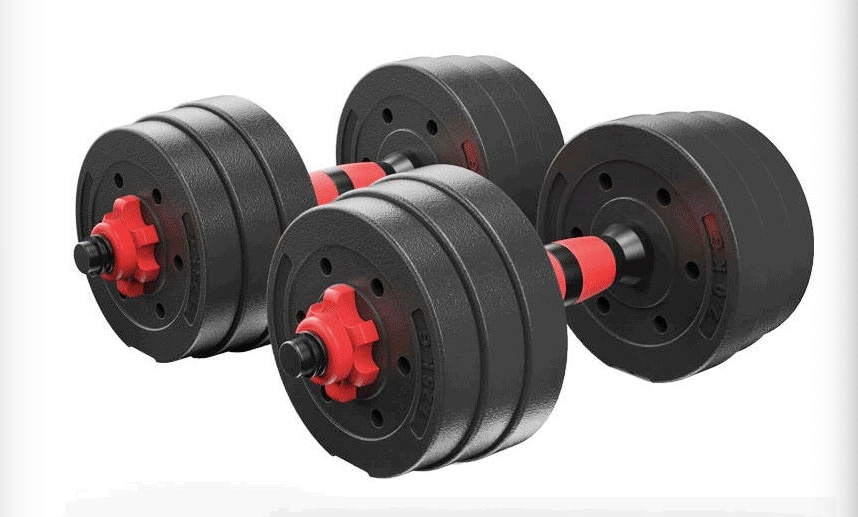 40kg Weightlifting suit foam dumbbells adjustable dual-purpose barbell men's arm muscle exercise equipment full weight dumbbell