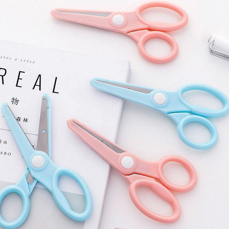Mini Kawaii Plastic Craft Decorative Scrapbooking Scissors Cute School Portable Paper Scissors For Kids Korean Stationery