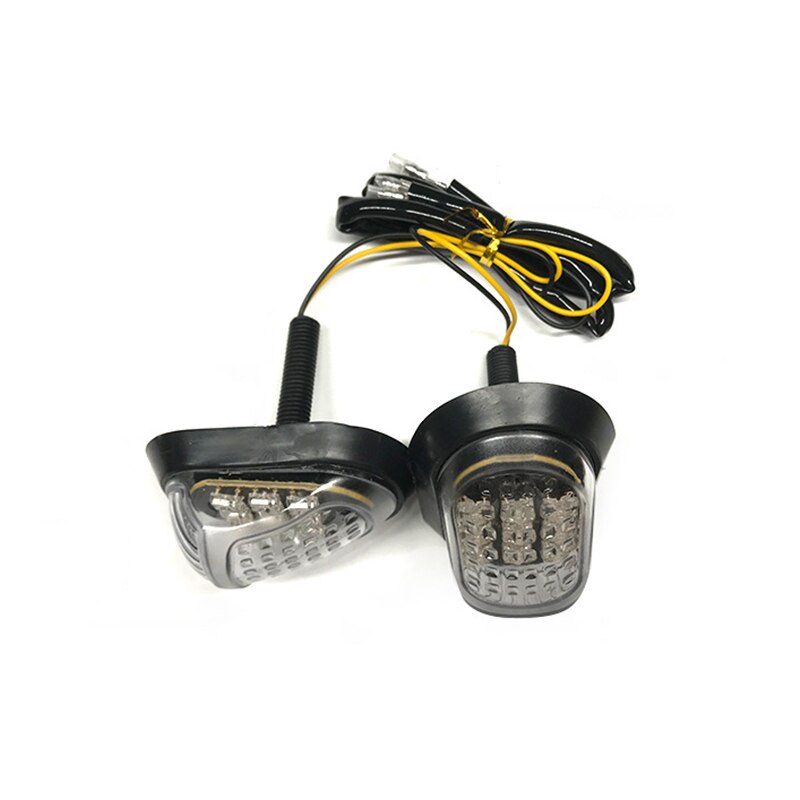 Luces LED intermitentes para motocicleta, indicadores de iluminación de 12V, intermitentes, luz amarilla intermitente, accesorios para moto