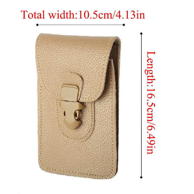 Men Cellphone Loop Holster Case Belt Waist Bag Props PU Leather Purse Phone Wallet Waist Bag Wallet Card Holder