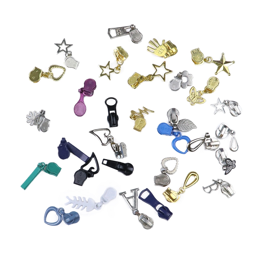 20 stuks 5#  metalen ritskop ritstrekker afneembare rits reparatiesets doe-het-zelf handgemaakte knutselspullen quilten kleding tassen benodigdheden