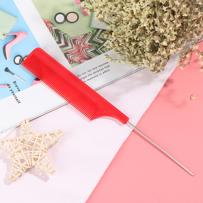 1Pc Hair Combs Hair Salon Dye Comb Separate Parting For Hair Styling Hairdressing Antistatic: Red
