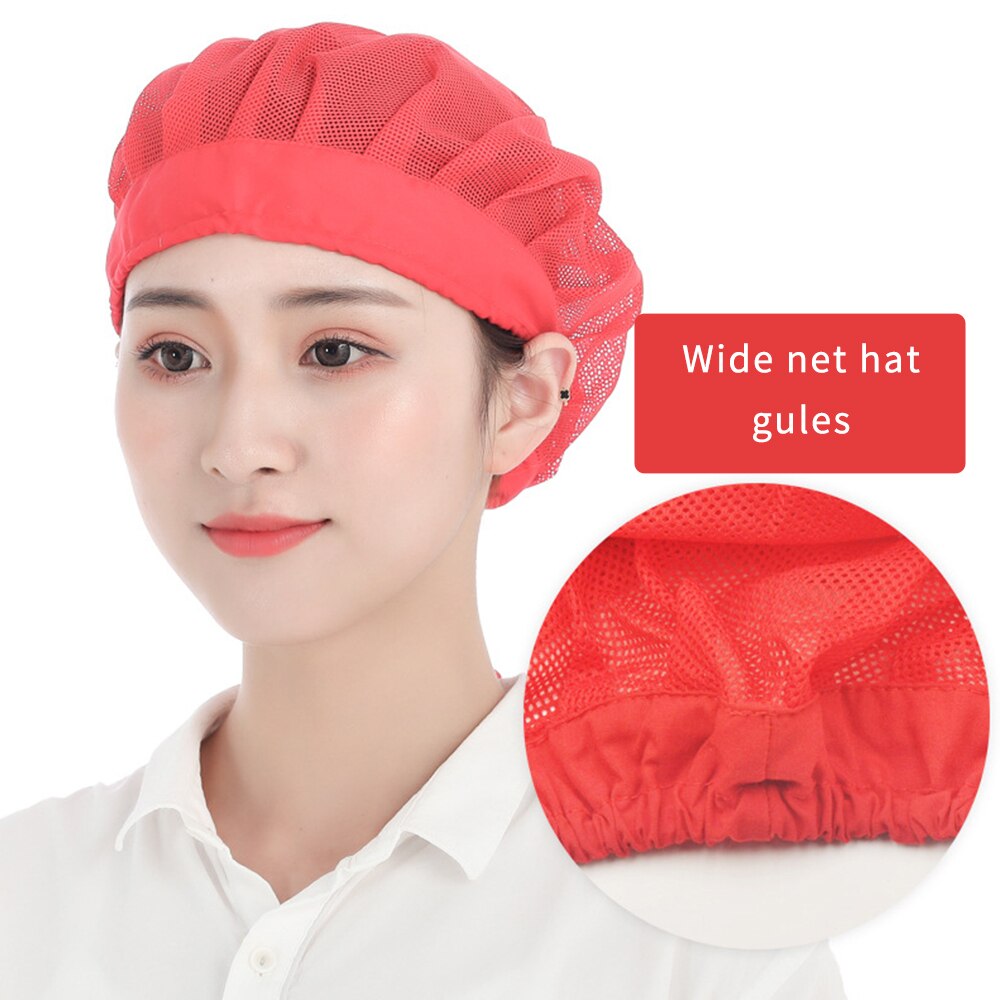 Chef Waiter Hat Elastic Mesh Caps Food Service Cooking Hats Bakery Catering Coffee Shop Workshop Caps Work Wear: 3