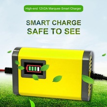 Mini Styling Portable 12V 2A Car Battery Charger Adapter Power Supply Motorcycle Auto Smart Battery Charger LED Display