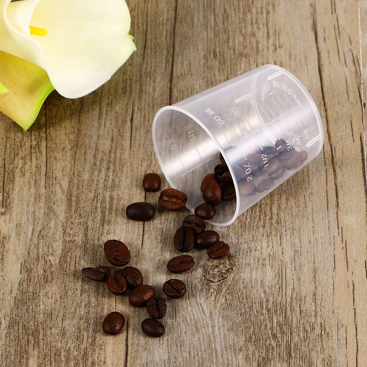 60 Ml Plastic Afstuderen Bekers Meting Beker Maatbekers Lab En Koken Vloeibare Container Verf Mengbeker