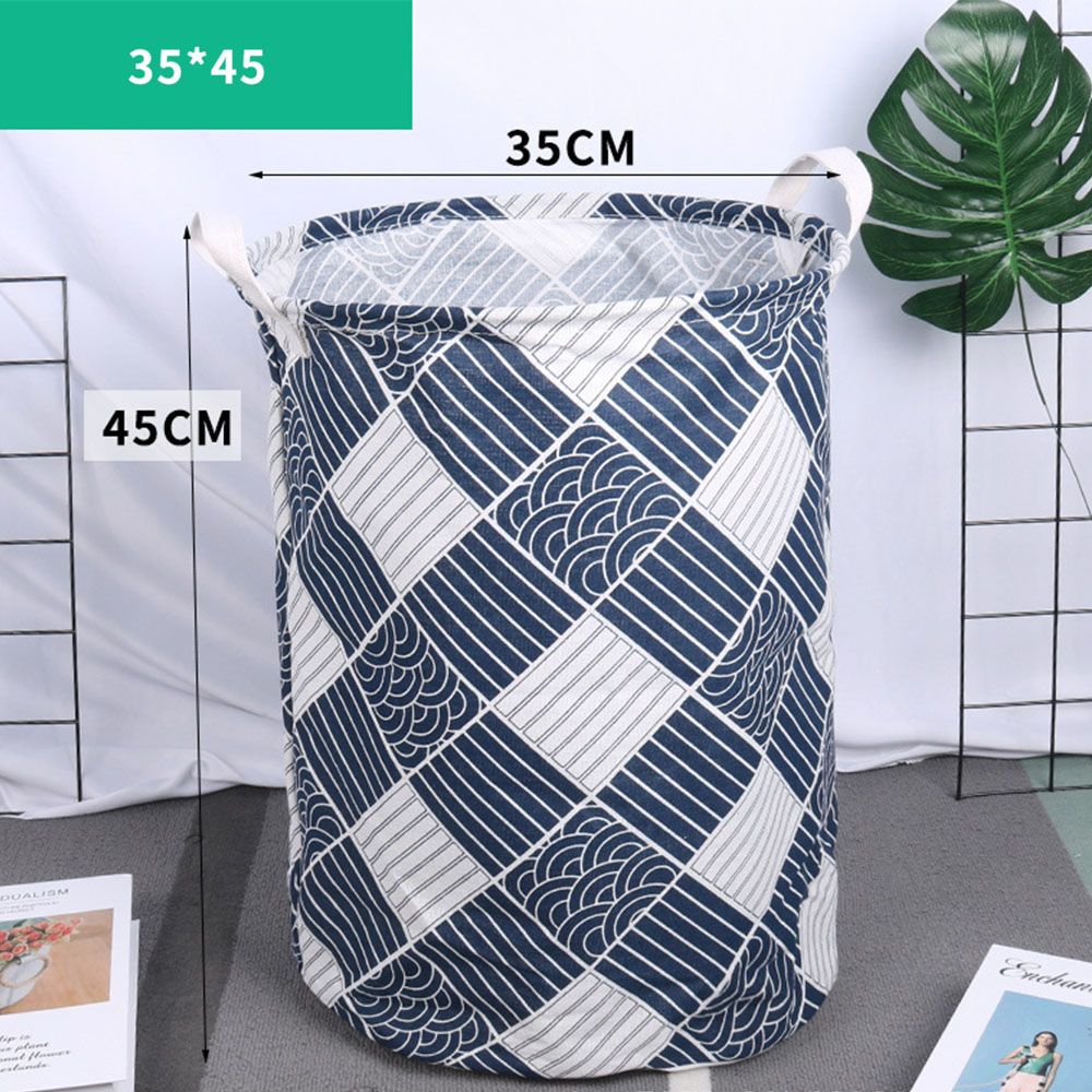 Barril de almacenamiento grande antipolvo, cesto de ropa sucia, juguetes, cubo plegable, cesta de lavandería con cordón, cubo redondo de almacenamiento, 1 ud.: 6