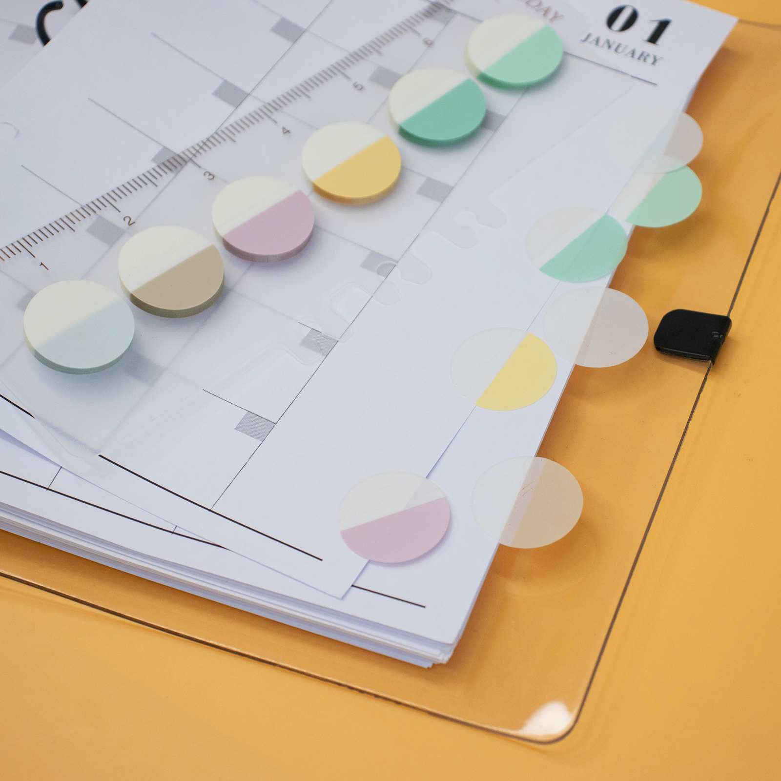 Transparante Sticky Note Zelfklevende Bladwijzers Kawaii Clear Sticky Adhesive Notes Voor Discbound Planner Kantoorbenodigdheden