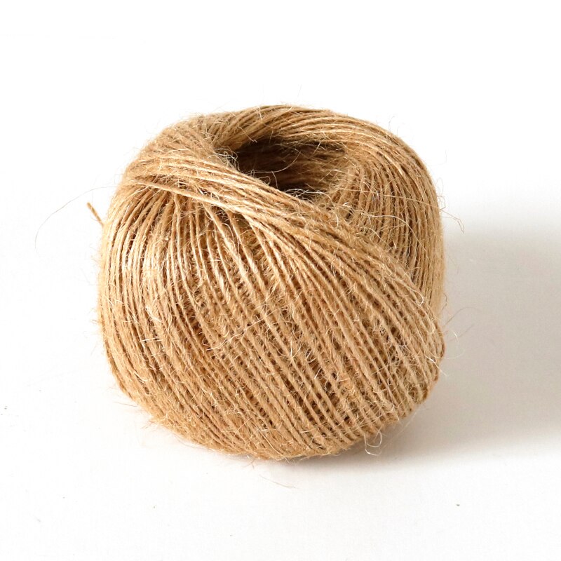 Hilo de cáñamo Natural de 30M y 100M, hilo de boda rústico, hilo de panadería, cuerda de yute para envolver