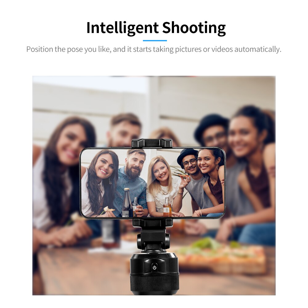 360° Object Tracking Holder Smart Shooting Tripod Selfie Stick Face Object Tracking Holder Support Horizontal Vertical Screen