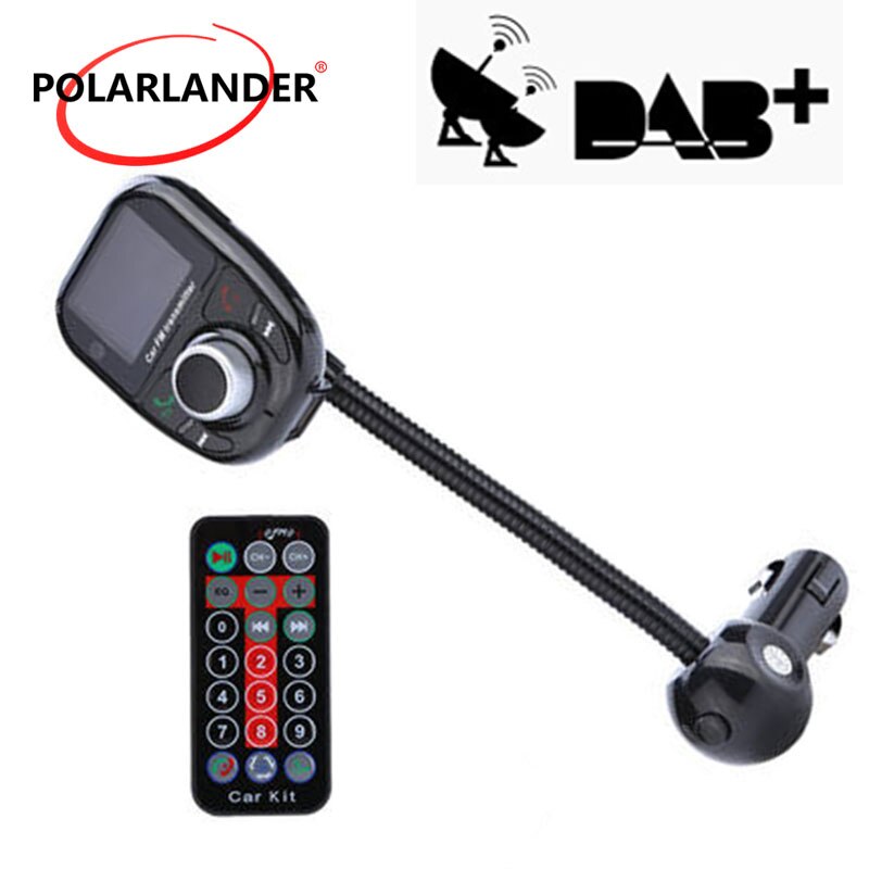 Kit de lecteur MP3 pour voiture, Bluetooth, mains libres, antenne Ports de charge, récepteur numérique DAB/DAB + écran LCD TF USB transmetteur FM