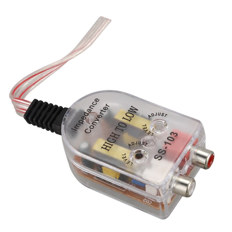 Voertuigen Auto Hoog Naar Laag Impedantie Converter Adapter Speaker Om Rca Line