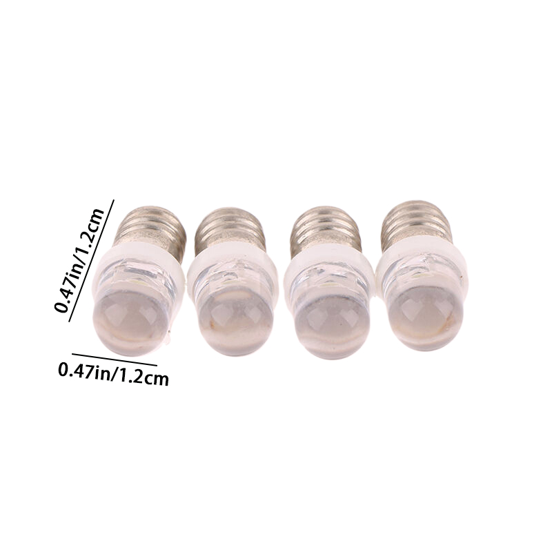 5 stk.  e10 led-pære  e10 dc 3v 6v 12v 24v instrumentpære  e10 indikatorpære gammeldags lommelygte fakkel gør-det-selv-arbejde mini-lys