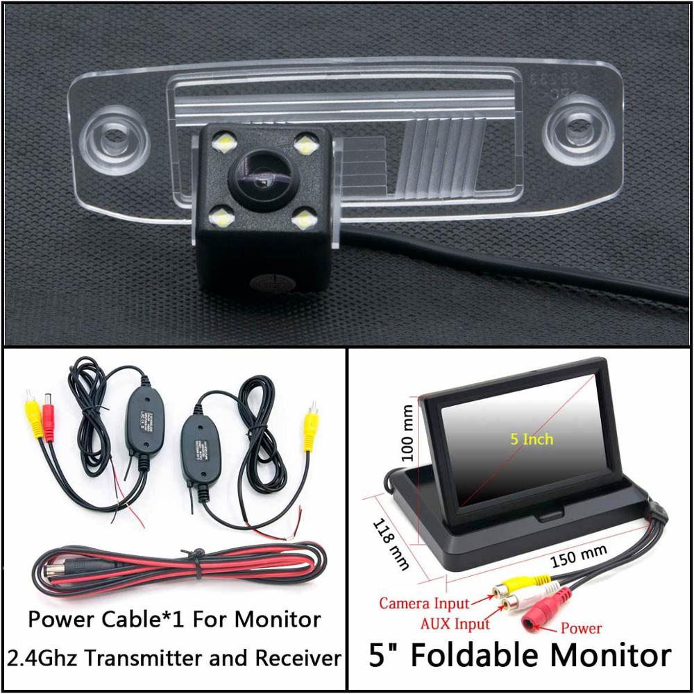 4 LED licht Sicherung Rückansicht Kamera Für KIA Sportage SL Sportage R Sorento Ceed Rio X-linie Auto parkplatz LCD Spiegel Monitor: C kabellos 5 Zoll F