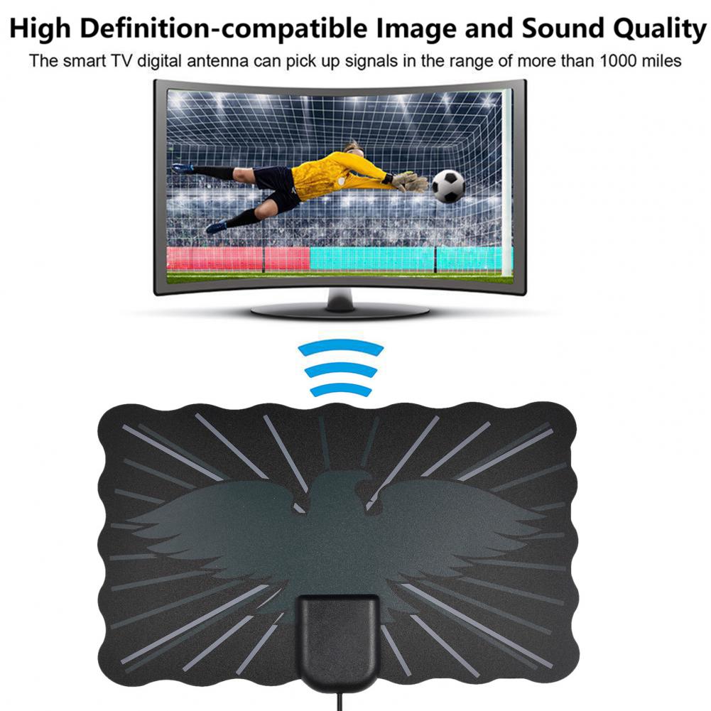 Reliable Thin Wide Compatibility 2000 Miles Easy Setup Digital Antenna for Indoor Digital Antenna Digital TV Antenna