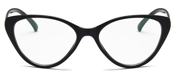 Spectacle frame cat eye Glasses frame clear lens Women Red black Eyewear optical frames myopia nerd black purpl eyeglasses: black