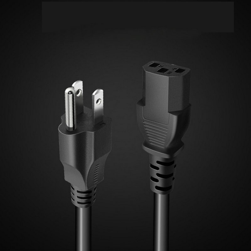 1.5M 3 Prong Oxygen-free Copper Core Replacement AC Wall Power Cord for LCD COMPUTER MONITOR PS3 Desktop Computer Host