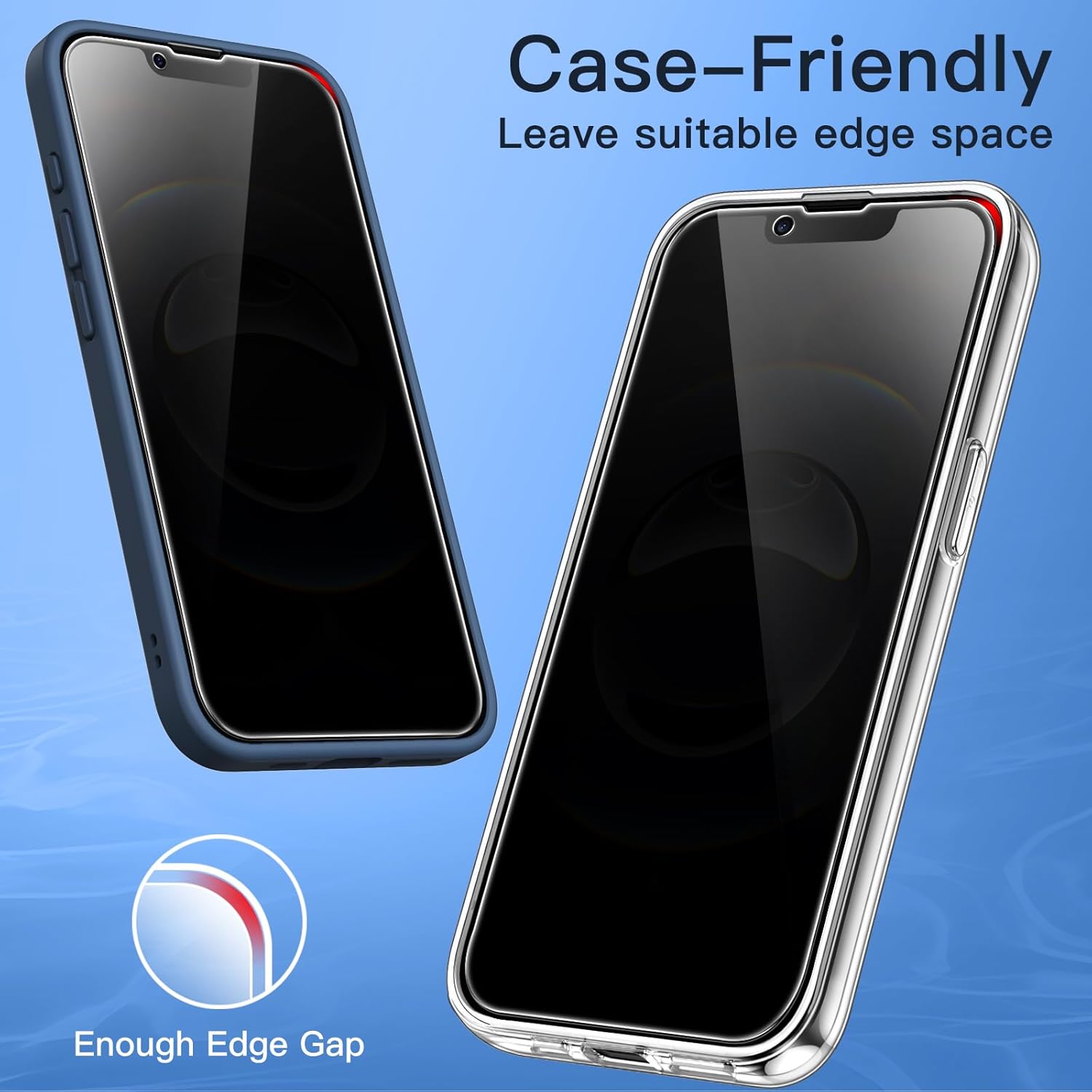 2 Pcs Privacy Full Coverage Screen Protector for iPhone 17e/16e/17 Pro Max/17,Anti-Spy Tempered Glass Film