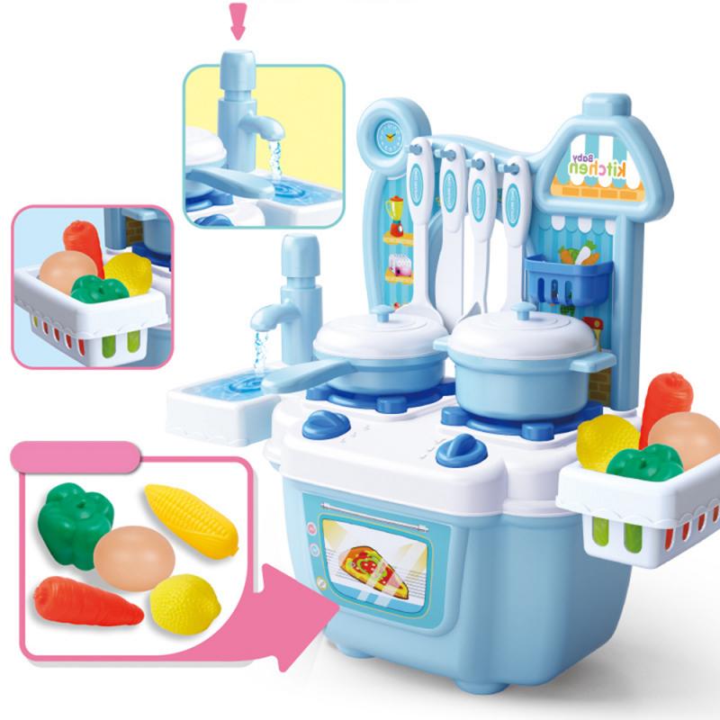 Multi-function Simulation Kitchen Can Be Water Ware Kitchenware Play House Puzzle Toy Boy Girl Christmas Kitchen Toy