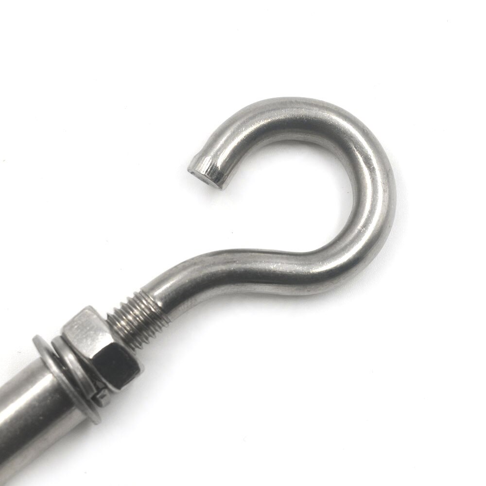 6-Pack 304 Stainless Steel Open Cup Hook Expansion Screw Bolts M8 x 110mm