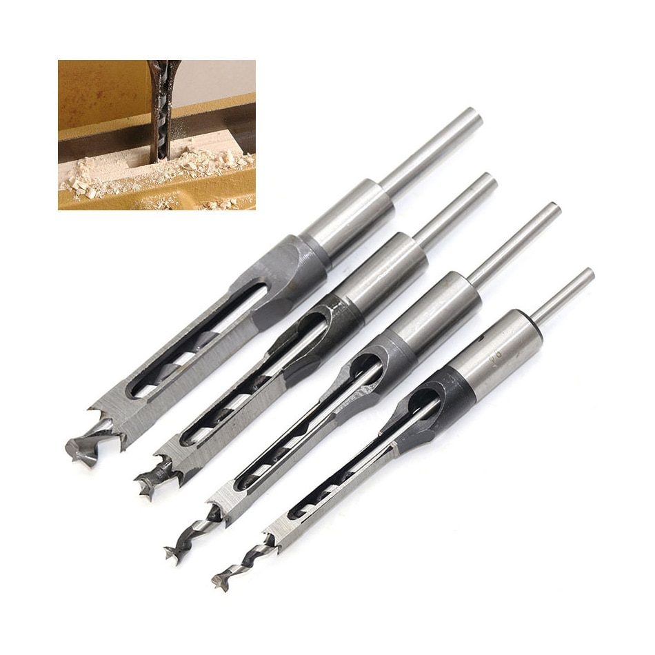 6-16mm houtbewerkingsbit gat boorgeleider vierkante gatenzaag beitel hout met spiraalboor timmermans vierkante boor gereedschap