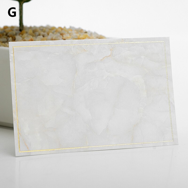 1PC Marbled Gold Stamping Card Fold Greeting Card Birthday Wishes Wedding Invitation Card Festival Party Supplies: Type G