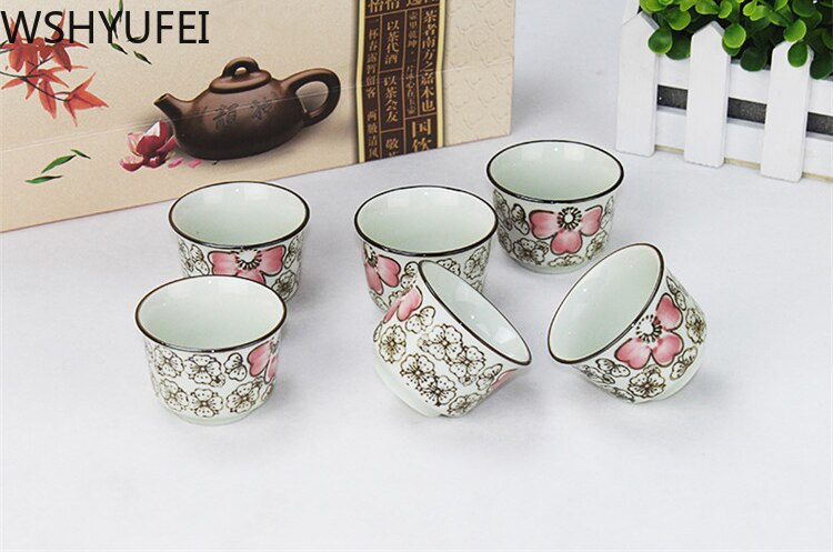 7pcs/lot ceramic tea set set teapot wearing cover cup 7 piece set of business ceramic tea set