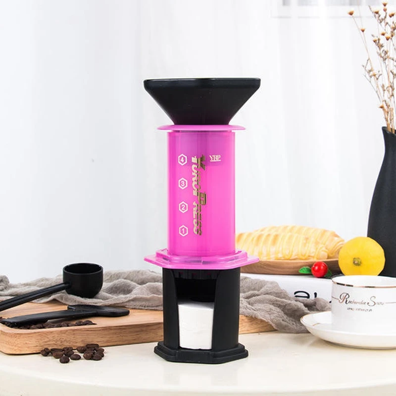 Draagbare Yuropress Franse Pers Barista Espresso Koffiezetapparaat Machinefilter herbruikbare druppelaar Accessoires: Rood