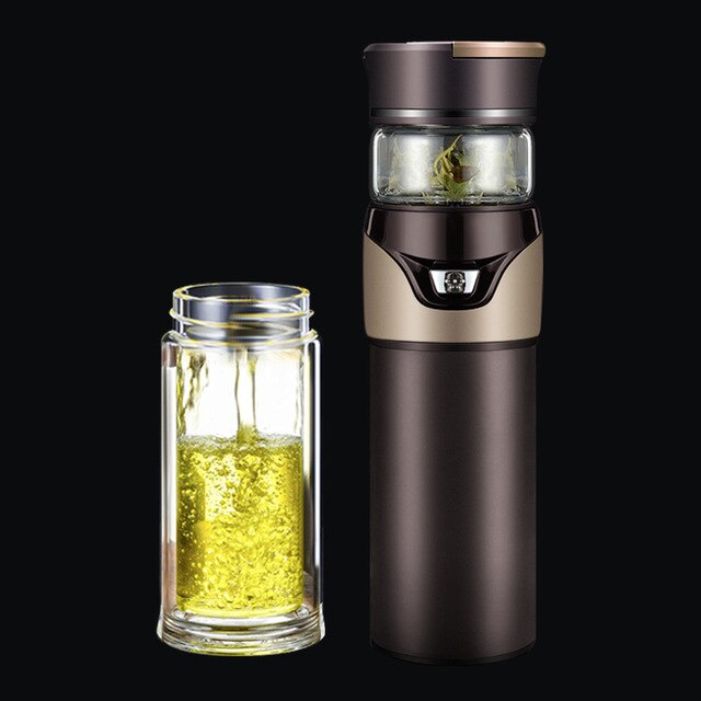 Tea Water Separation Thermos Bottle Stainless Steel Tea Strainer Thermos Infuser Tumbler Vacuum Flask With Tea Filter Two Cover: 8