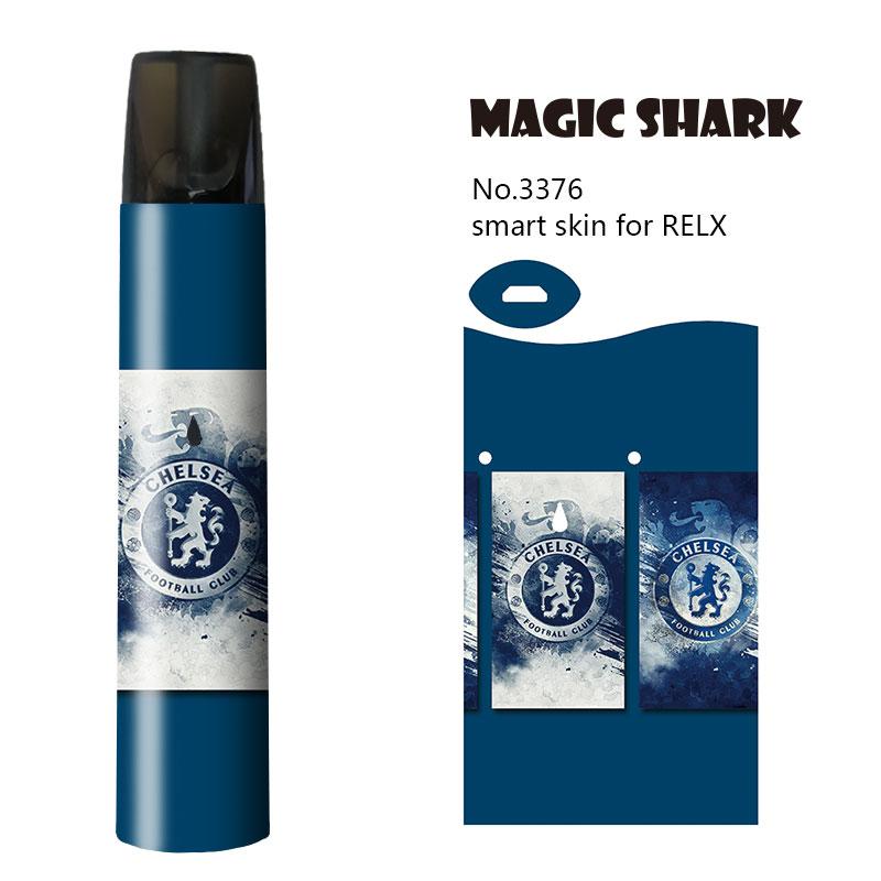 Magic Shark Miltary Panda UK Flag Tiger Lip Lion Ultra Thin PVC 2.5D Vape Sticker for Relx Film Case for Relx: 3376