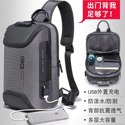 Xiaomi Neue lässig draussen reise crossbody schulter tasche USB Ladung männer brust tasche Anti-diebstahl kratzfest