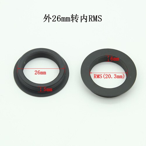 Microscope Objective Lens CS RMS Thread to M25 M26 M27 M32 Micro Photography Interface Adapter Ring: N
