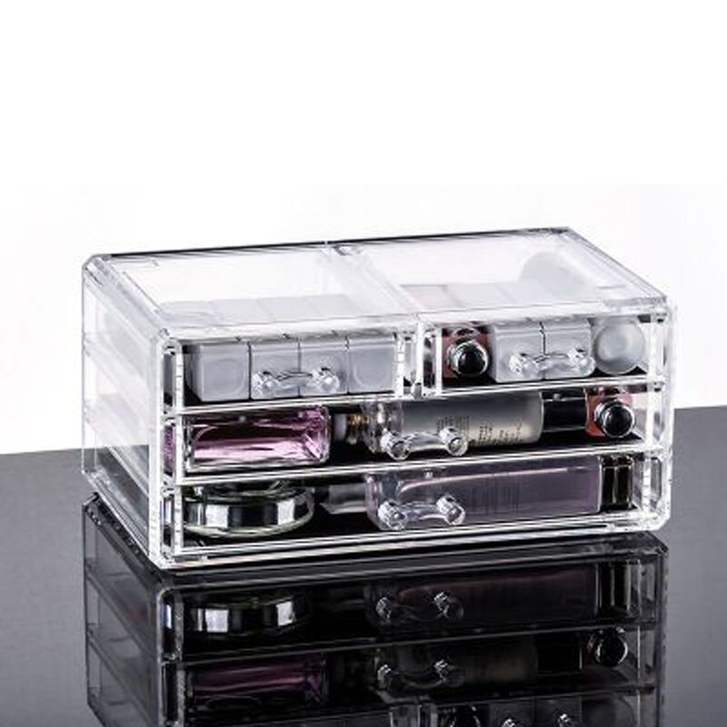 Drawer Makeup Organizer Cosmetics Storage Box Organizador Maquillaje Transparent Plastic Box Lipstick Jewelry Display Stand: R