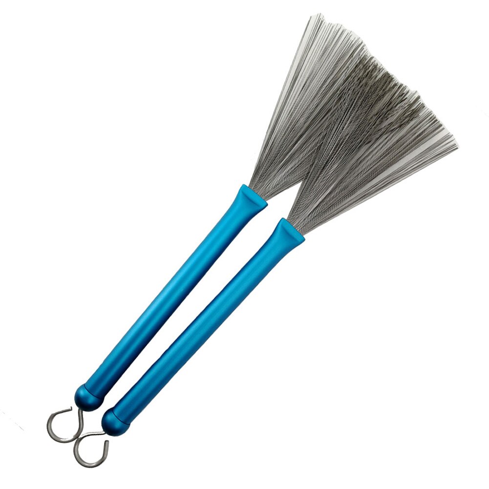 2Pcs Metal Wire Drum Brushes Cleaning Tool Portable Jazz Musical Retractable Sticks Musical Accessories Snare/Jazz Drum Brushes