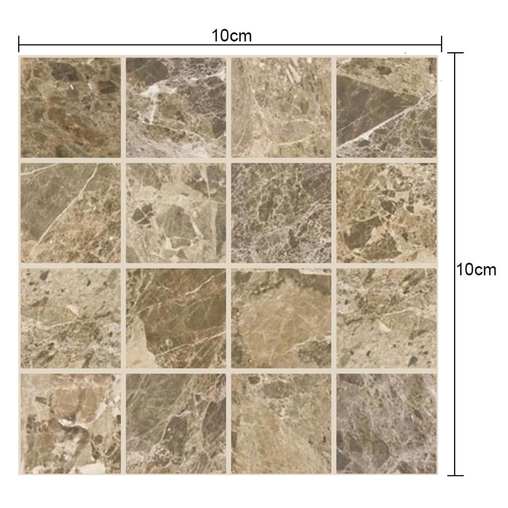 Waterproof Tiles Mosaic Stickers Kitchen Bathroom waterproof Toilet Adhesive PVC Wallpapers Floor Cabinet Home Decoration