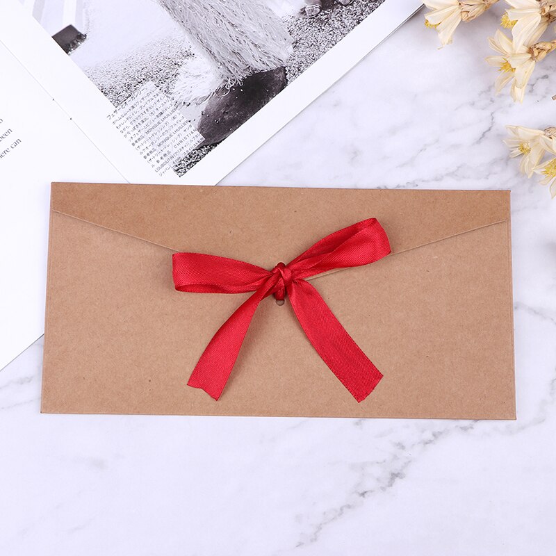 1 ud. 22*11cm Sobres de papel de perla de lazo clásico para boda sobre de invitación sobre de 4 colores: YELLOW
