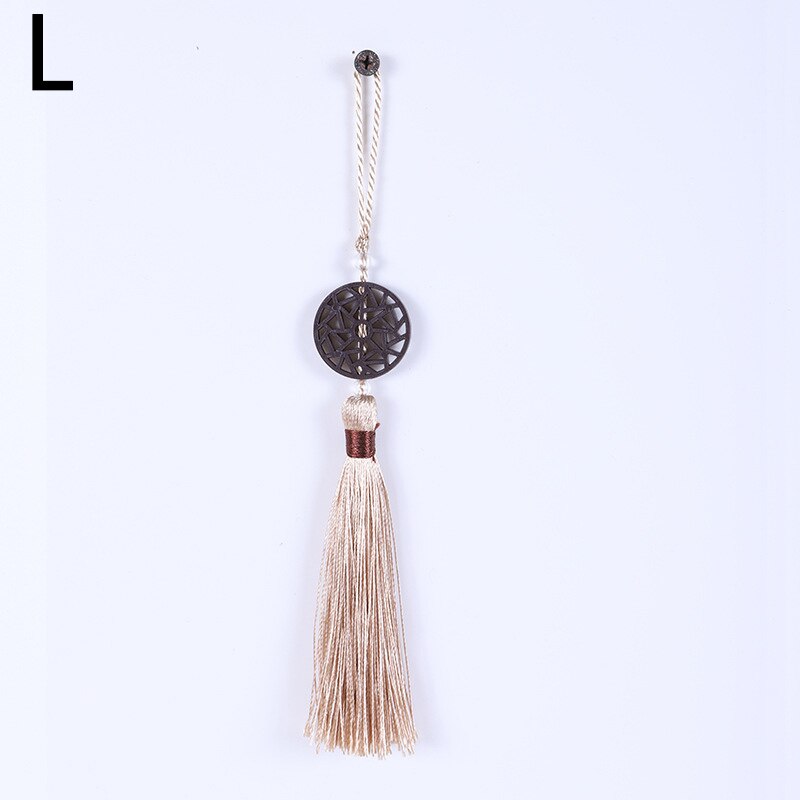 Accesorios de cortina de alta gama, borlas de imitación de madera con etiqueta pequeña hechas a mano, borlas de cortina chinas, orejas colgantes: L