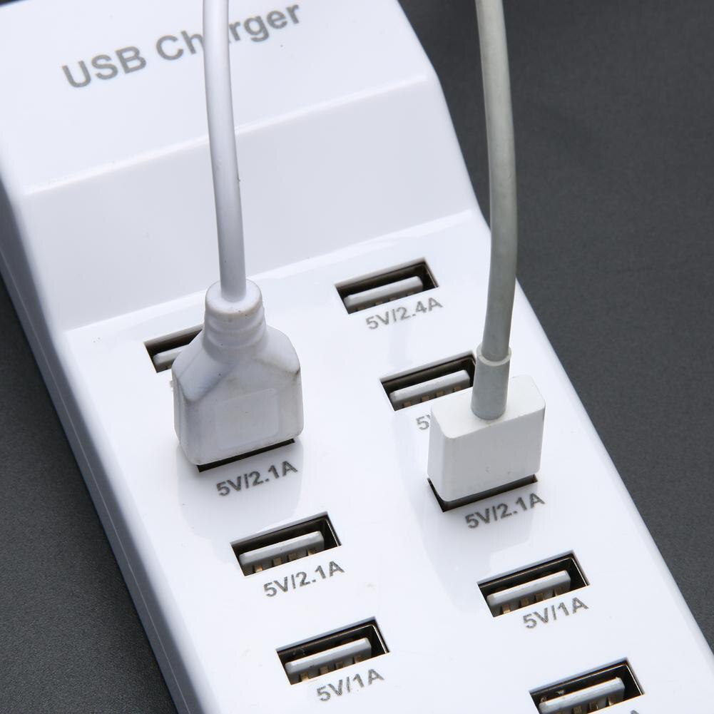 10 Port Fast USB Charging Port Power Strip Adapter Wall Travel Desktop Charger for Mobile Phone Tablet