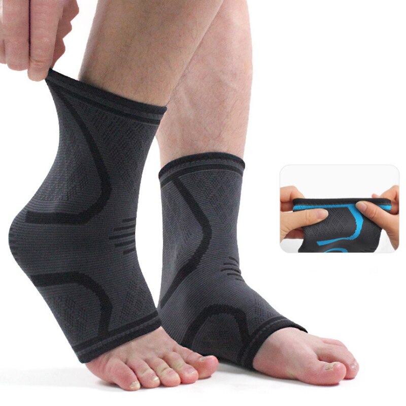 1 Paar Enkel Ondersteuning Compressie Pad Vrouwen Gym Fitness Nylon Elastische Ondersteuning Voet Bandjes Protector Voetbal Enkelbrace