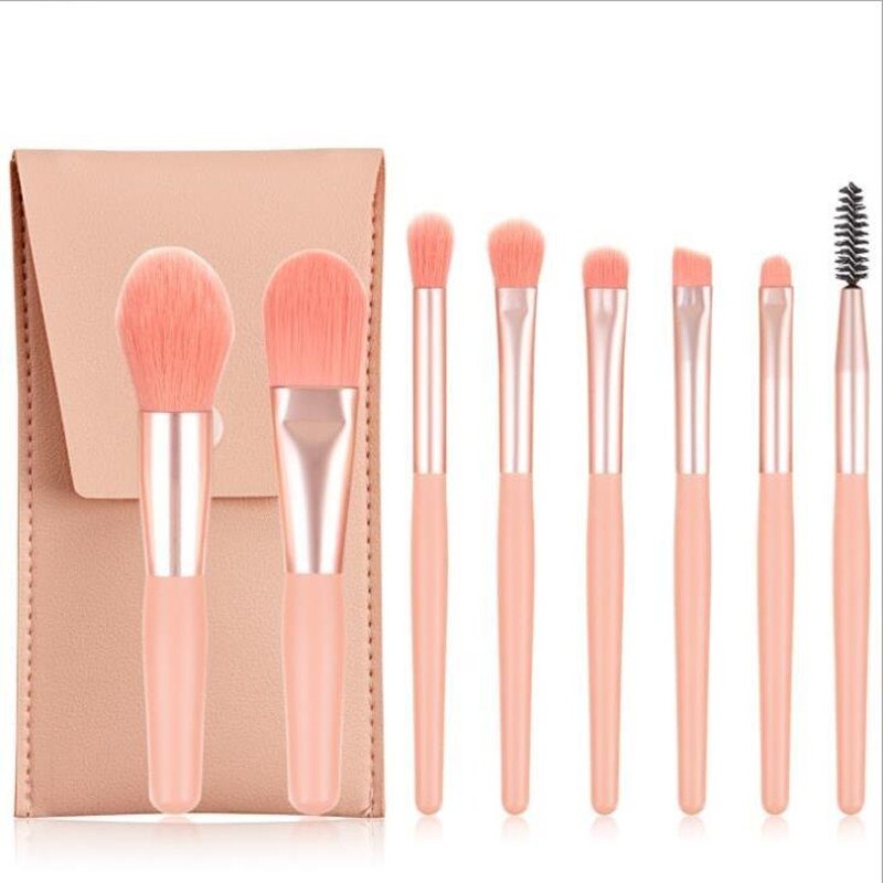 8 Mini-machen-hoch-pinsel für lidschatten, wimpern, augenbrauen, Rouge, Stiftung und puder – Schönheit-Werkzeug: 2
